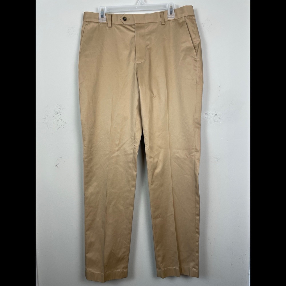 Brooks Brothers Milano Lightweight Advantage Chino Pants Mens 33x32 Brown Khakis